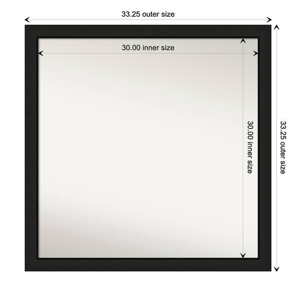 30.00 in. W x 22.00 in. H Framed Rectangular  Bathroom Vanity Mirror in Midnight Blue