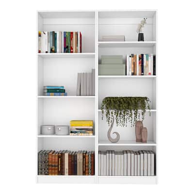 2 Piece Living Room Set with 2 Bookcases for Office,Living Room ,Apartment, White