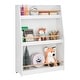 preview thumbnail 13 of 15, Danya B. Steiner White 3-Tier Kids Book or Magazine Storage Freestanding Bookcase with Contrasting Wood-Toned Rods