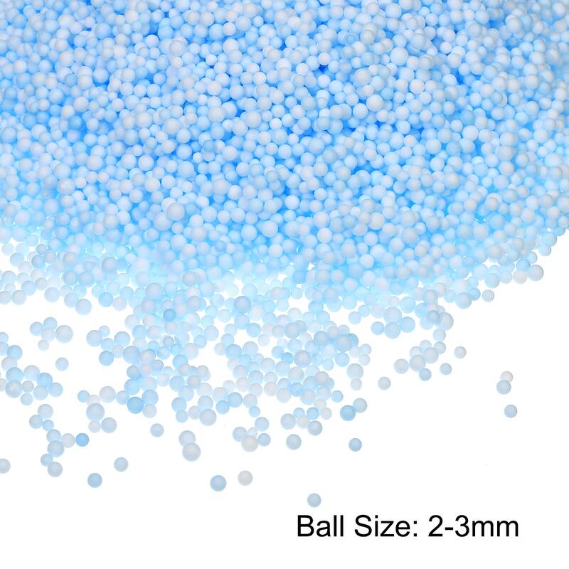 Foam Beads Foam Balls for DIY Craft Decoration, 1 Pack Approx 8000pcs - Blue - 2-3mm