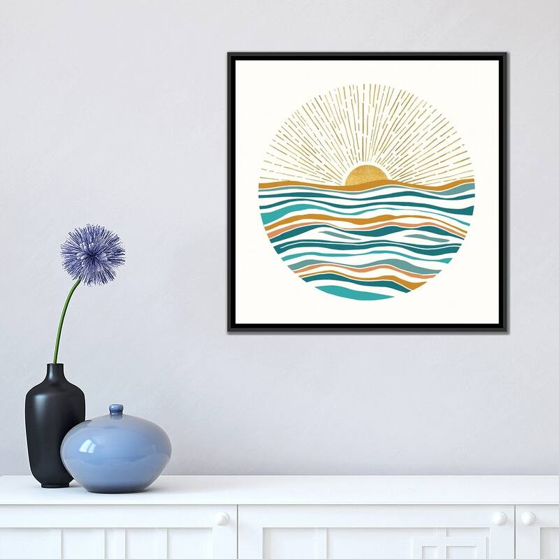 iCanvas "The Sun and The Sea II" by Modern Tropical Framed Canvas Print
