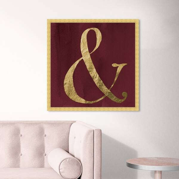 Shop Oliver Gal And I Will Berry Typography And Quotes Wall Art Framed Print Letters And Calligraphy Red Gold Overstock 32194379