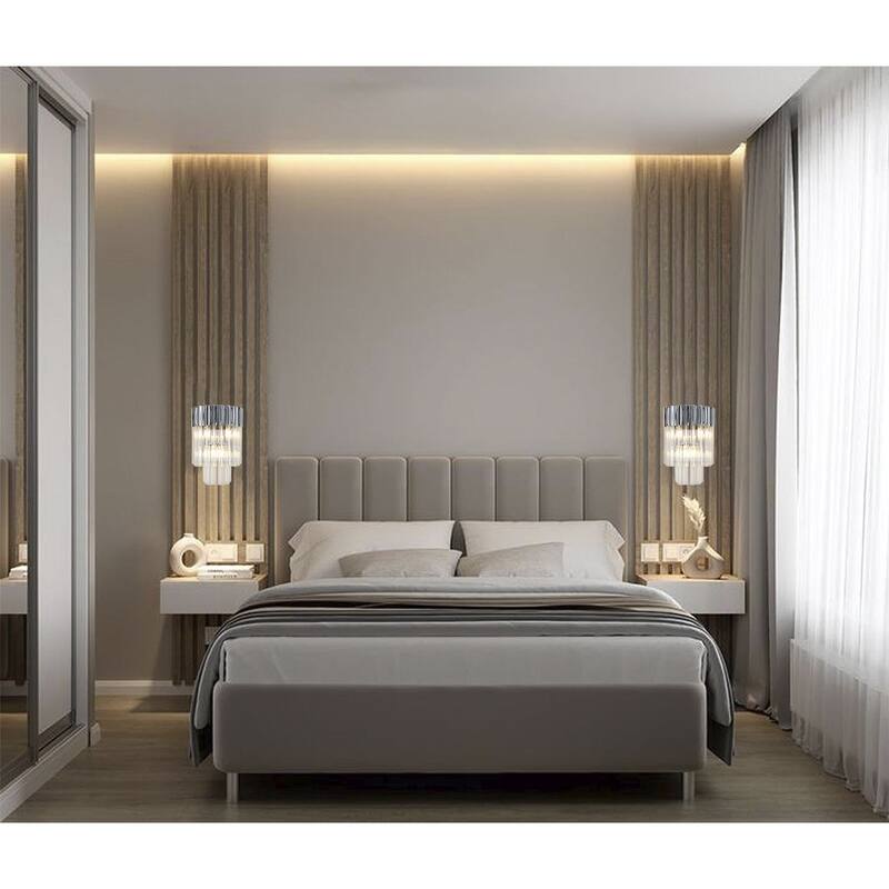 3-Light Chrome Stainless Steel Frame Wall Sconce