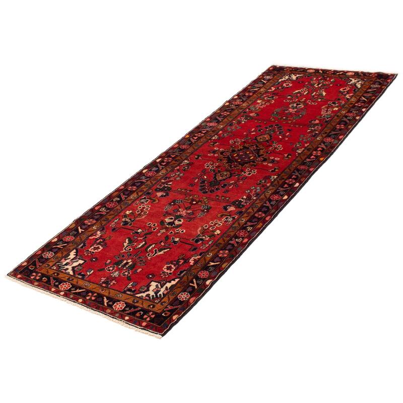 ECARPETGALLERY Hand-knotted Andelz Red Wool Rug - 3'8 x 10'8