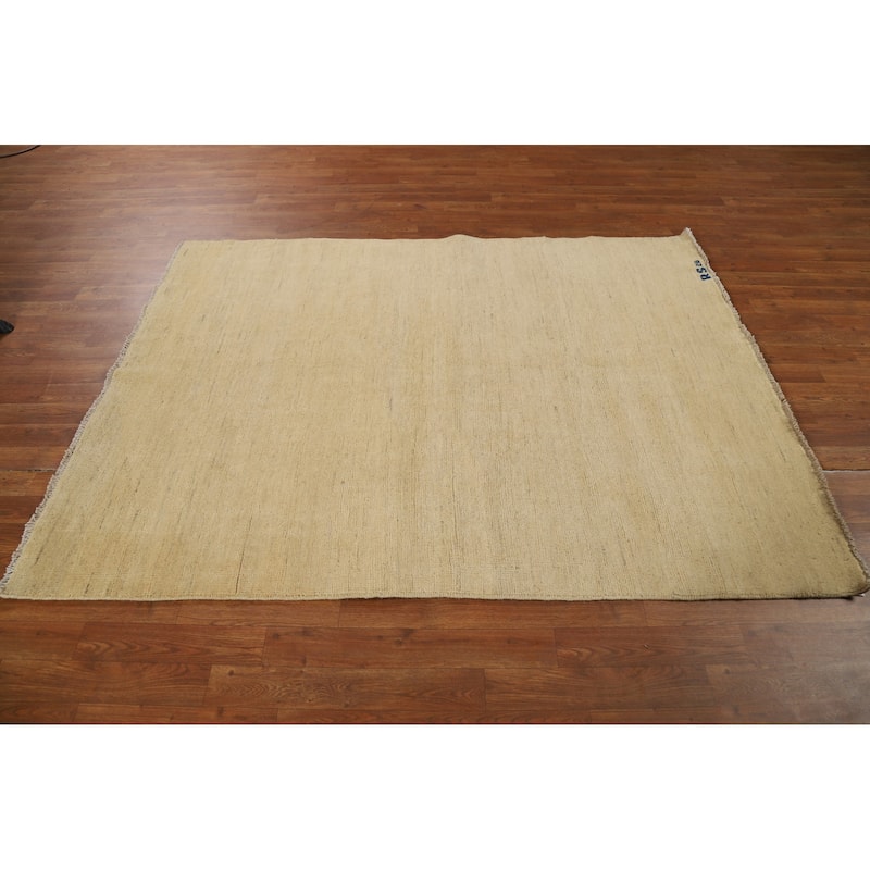 Gabbeh Modern Oriental Rug Hand-Knotted Wool Carpet - 4'10"x 6'5"
