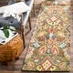 preview thumbnail 12 of 121, SAFAVIEH Fiorello Handmade Blossom French Country Wool Area Rug 2'3" x 10' Runner - Green/Multi - Runner