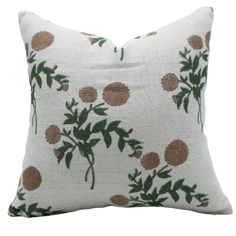 Fabdivine Linen Boho Block print pillow Cover - Pillow Covers - 24" x 24"