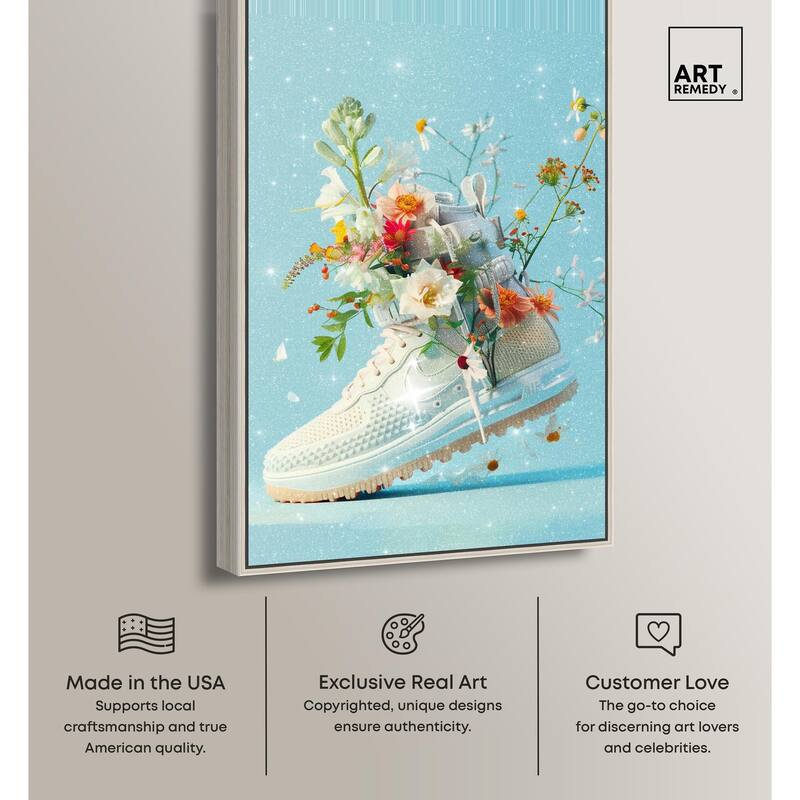 Light Sneaker Bouquet Canvas by Art Remedy