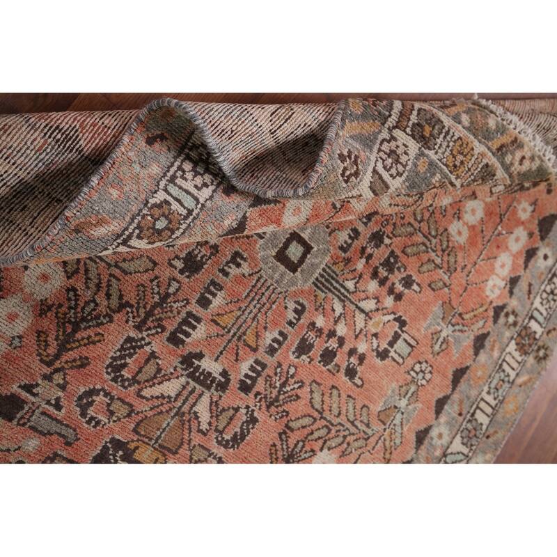 Lilian Persian Vintage Runner Rug Hand-Knotted Wool Carpet - 3'8" x 9'9"
