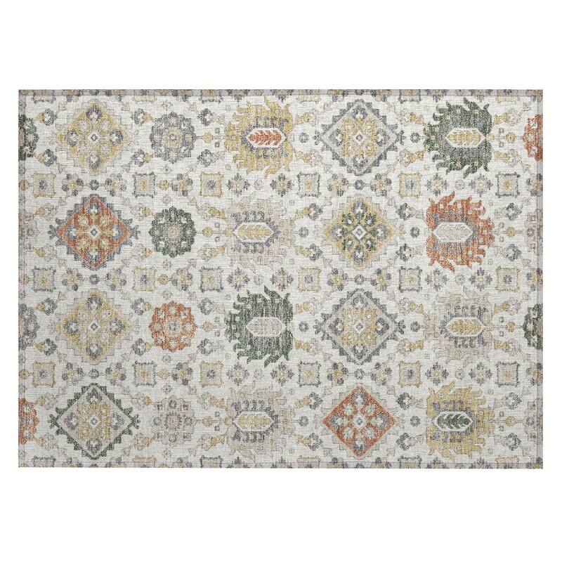 Machine Washable Indoor/Outdoor Boho Global Chantille Rug