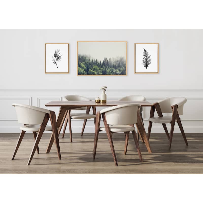 Kate and Laurel Sylvie Foggy Framed Canvas Art Set by Various Artists