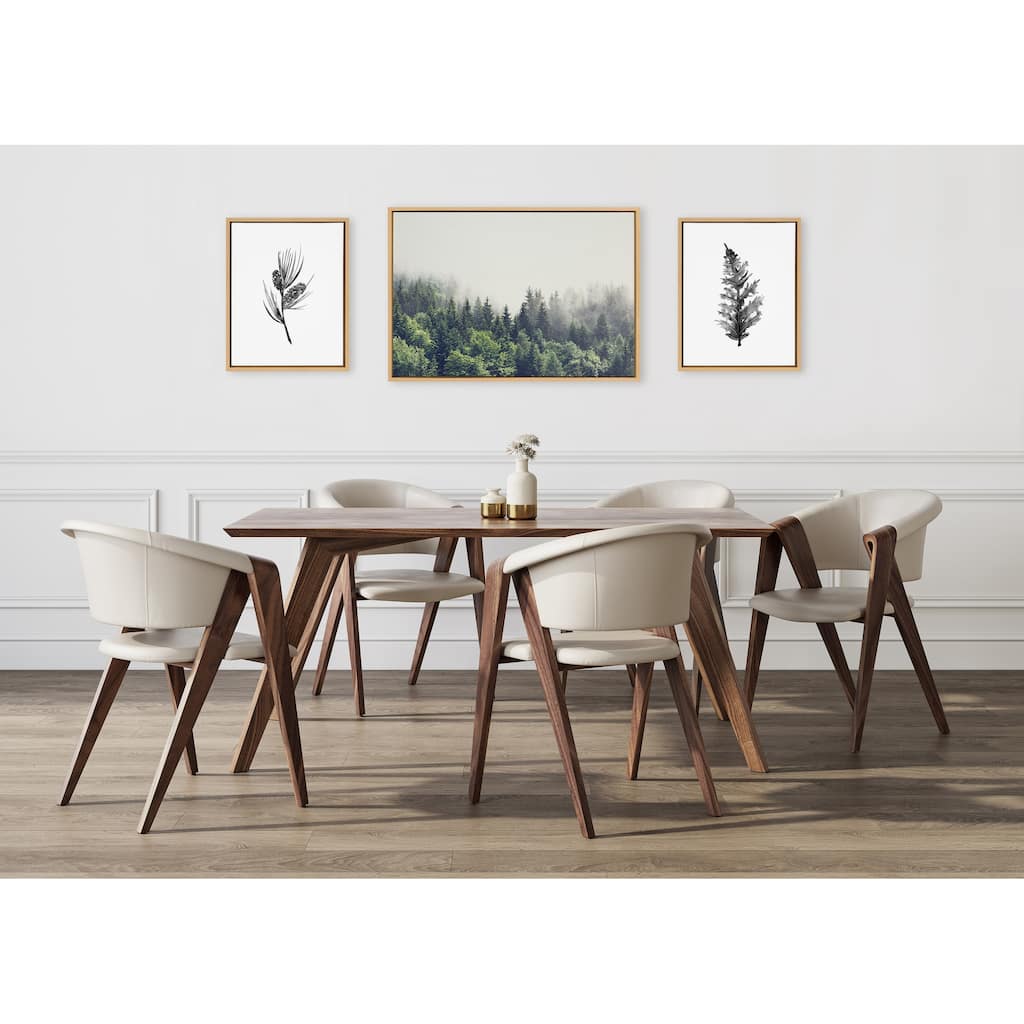 Kate and Laurel Sylvie Foggy Framed Canvas Art Set by Various Artists