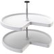 preview thumbnail 1 of 5, Rev-A-Shelf Value Line 32 Inch Pie Cut 2 Shelf Lazy Susan Set with White