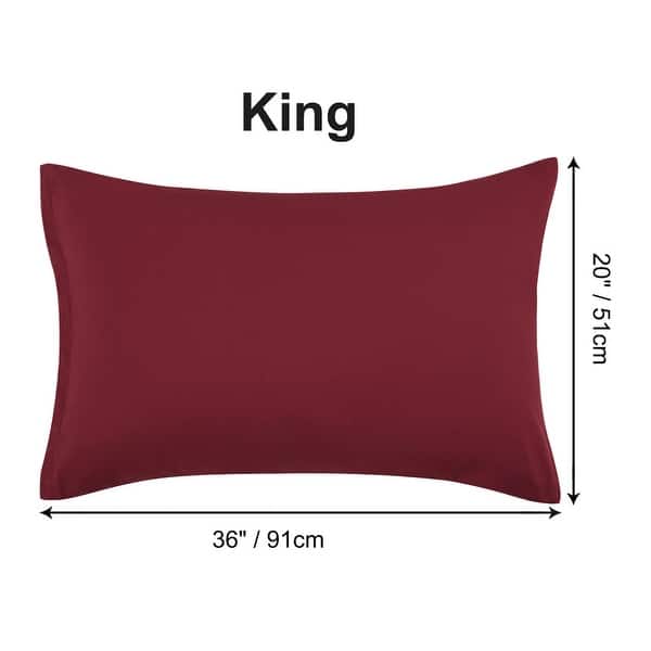 dimension image slide 29 of 39, 2 Pcs Zippered Pillowcases, Brushed Microfiber Pillow Case Cover