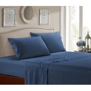 1800 Series Bamboo Dobby Stripe Sheet Set - Assorted colors and
