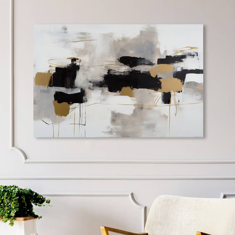 Wynwood Studio Abstract Abstract Machines Black and Light Gray Modern & Contemporary Wall Art Canvas Print - 30 x 45