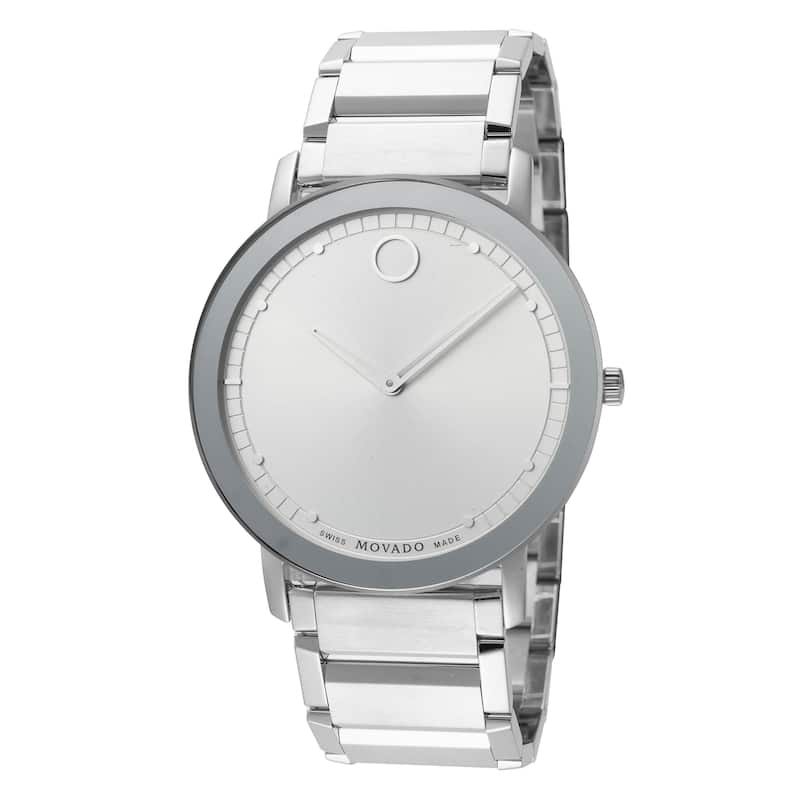 Movado Men's Sapphire 40mm Quartz Watch 0607407 - Silver - N/A
