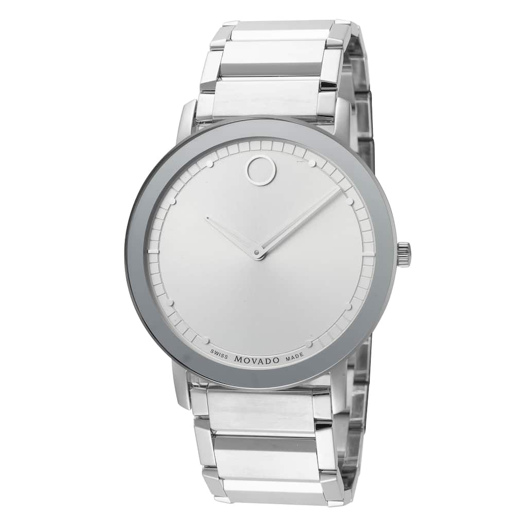 Movado Men's Sapphire 40mm Quartz Watch 0607407 - Silver - N/A