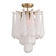 preview thumbnail 1 of 9, Crystorama Lighting Group OLL-6004_CEILING Ollie 4 Light 14" Wide Aged Brass / Clear