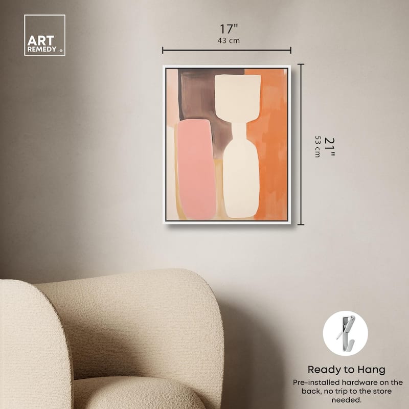 Peach Echoes I Canvas by Art Remedy