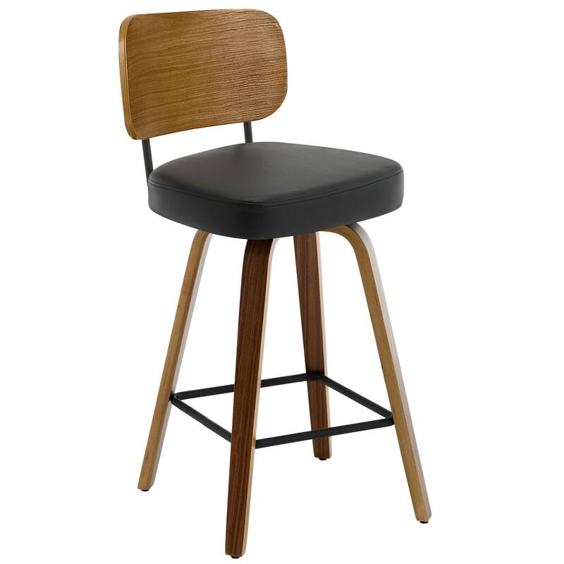 26" Swivel Upholstered Counter Height Bar Stool - 36.4" H x 17.1" W x 20" D