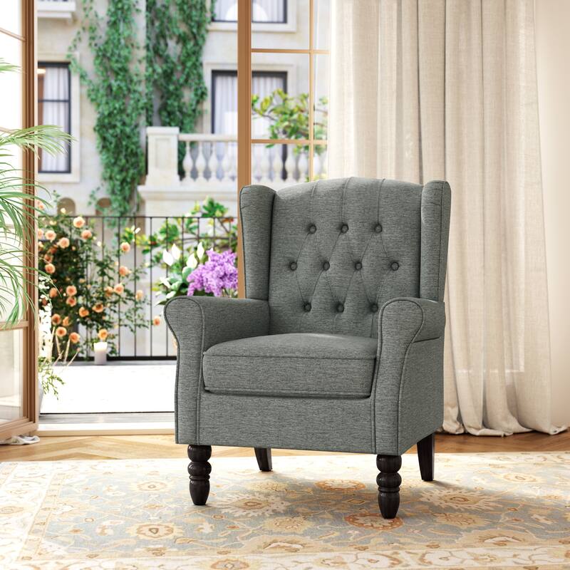 Modern Classic Button Tufted Accent Chair Upholstered Armchair