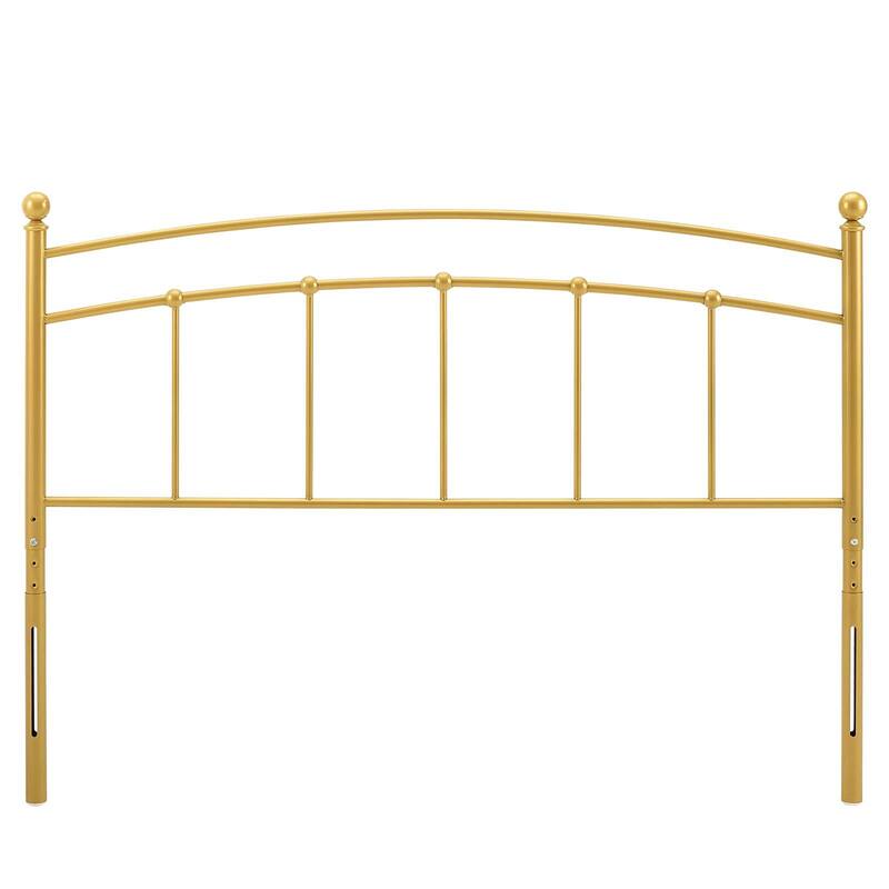 Tyler Arched King Size Gold Metal Headboard