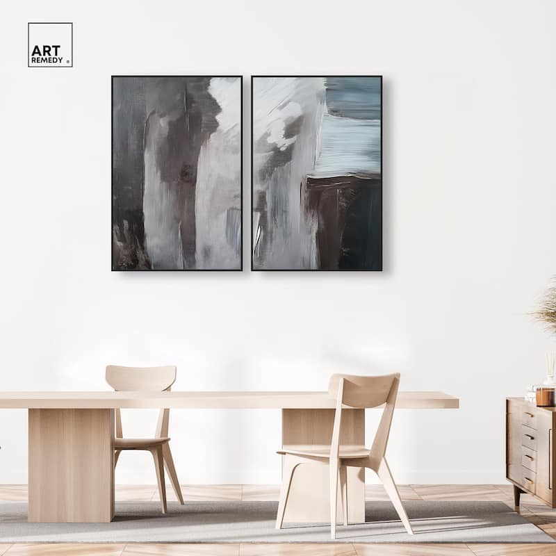 Monochrome Mood I Canvas Set of 2 by Art Remedy