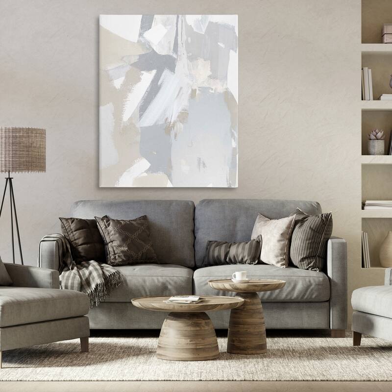 Stupell Neutral Tones Grey & Beige Canvas Wall Art Design By Rachel Springer