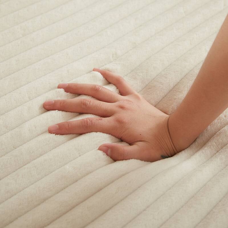 78.5" Corduroy Round Oversized 2-In-1 Sofa Bed, Neck Pillow Design With Four Throw Pillows