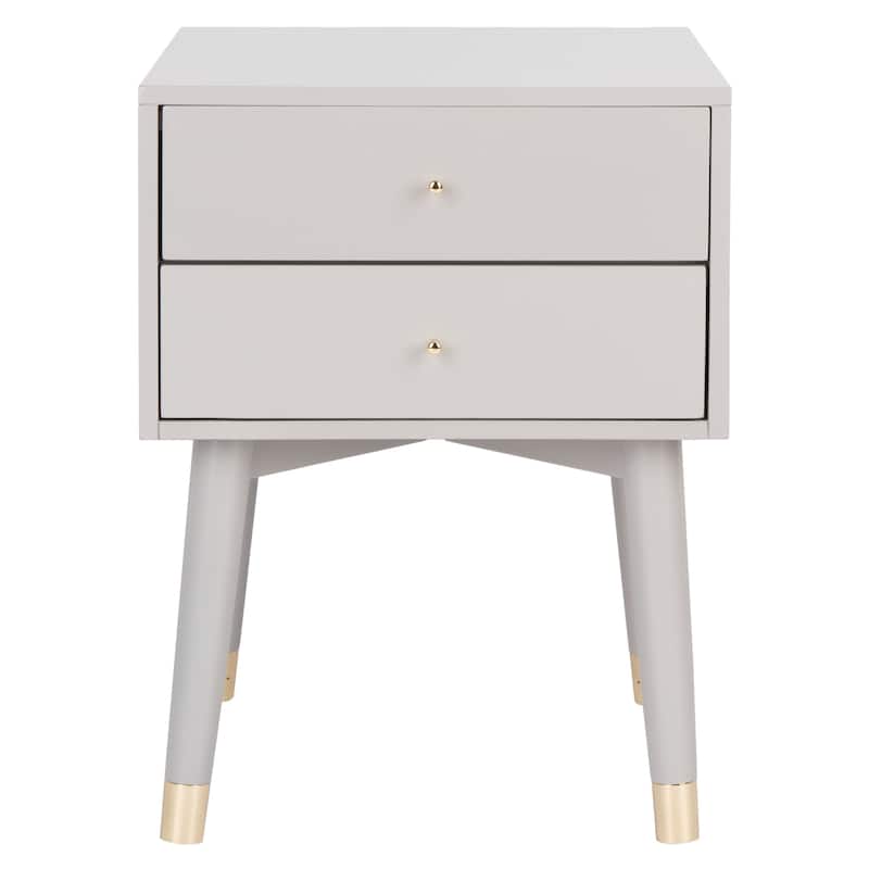 SAFAVIEH Dobrita Mid-Century Modern 2-Drawer Nightstand