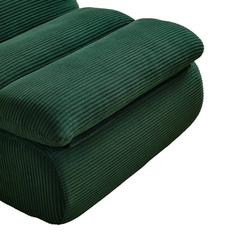 34" Modern Single Sofa Upholstered Sponge Couch with Ottoman for Small Space