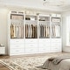 preview thumbnail 1 of 76, Kyrvo Freestanding Closet System with 3 Wooden Drawers ＆ Hanging Rod ＆ Storage Shelf, Modular Walk-in Closet Organizer Wardrobe