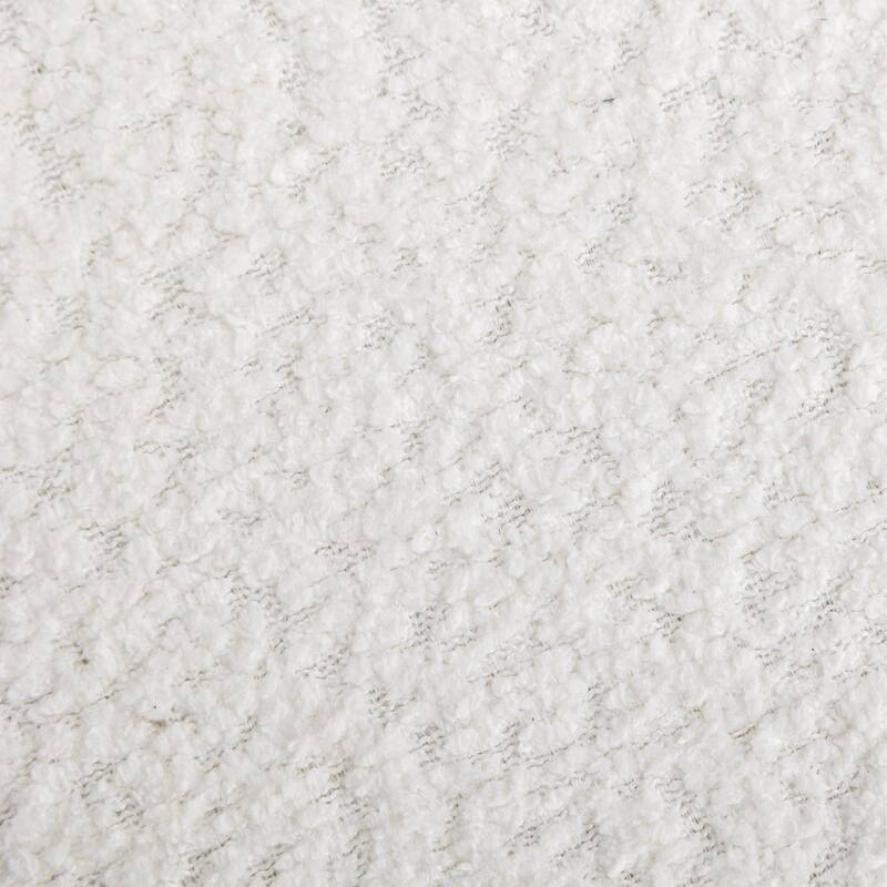 White 23.88" Upholstered Swivel Stool