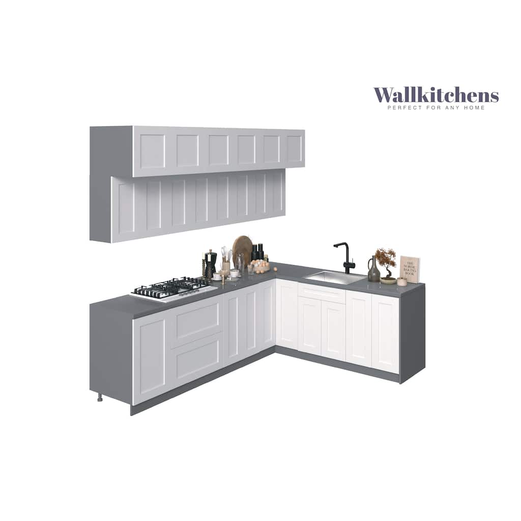 Kitchen Radiance Collection White Matte Color Base Size 9Ft Wide - 108x85