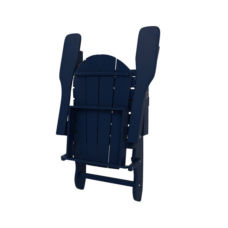 POLYTRENDS Laguna All Weather Poly Outdoor Adirondack Chair - Foldable (Set of 4)