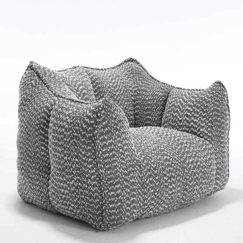 Chenille Lounge Chair with Armrests