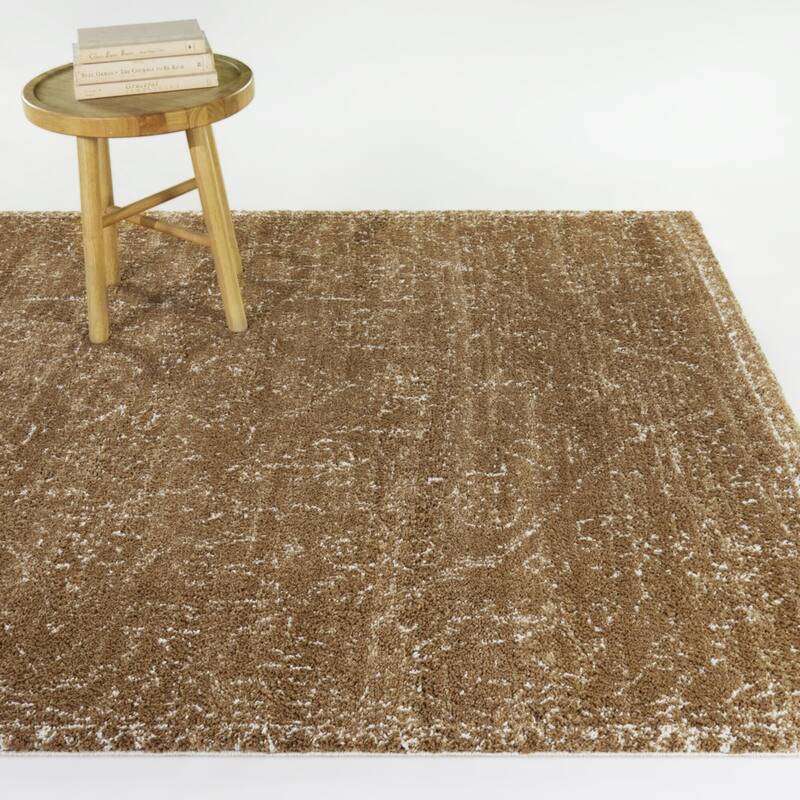 Barwick Minimalist Traditional Area Rug - Rust - 7'10" x 10'