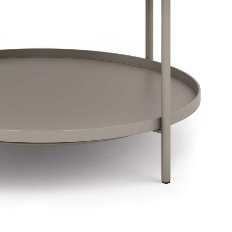 WYNDENHALL Lipton Industrial 32 inch Wide Metal Coffee Table - 31.5 "w x 31.5" d x 18.5" h