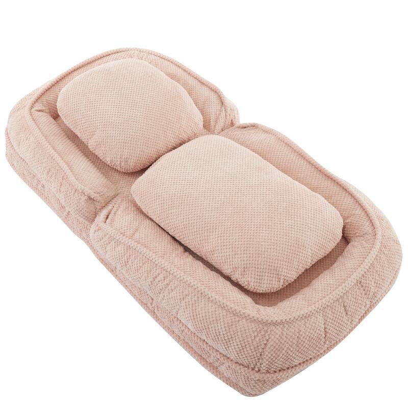 Lazy Folding Sofa Bed with Two Pillows
