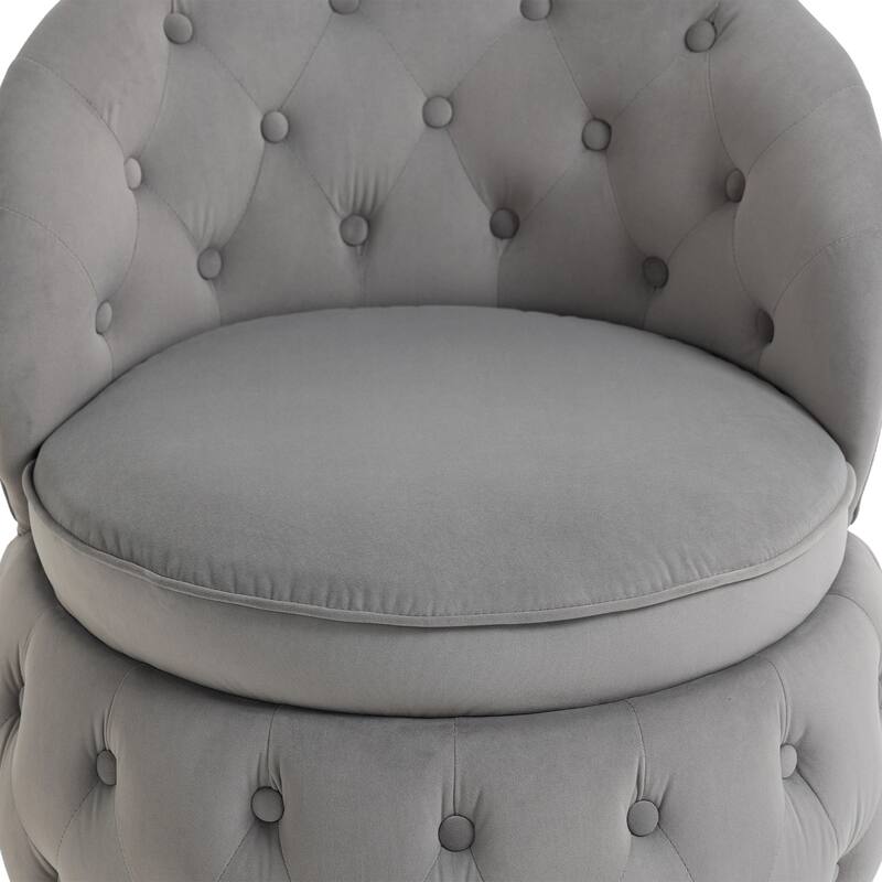 360 Degree Swivel Cuddle Barrel Accent Storage Chairs, Round Armchairs with Wide Upholstered, for Living Room