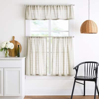 Martha Stewart Ava 3-piece Valance and Tier Set