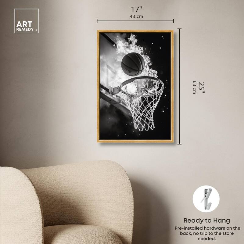 Scorch Some Hoops Canvas by Art Remedy