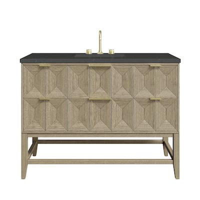 James Martin Vanities D100-V48-3CSP Emmeline 48" Single Basin Ash Wood