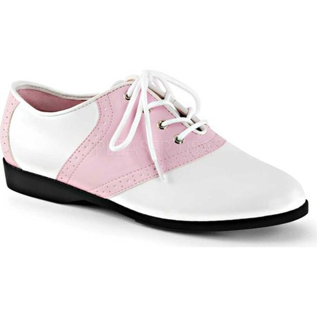 Funtasma Women's Saddle 50 Baby Pink/White PU