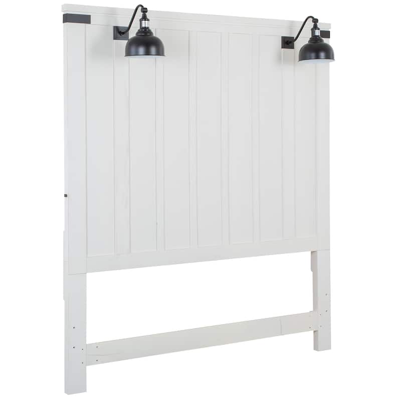 Magnussen Home Harper Springs Silo White Queen Lamp Panel Storage Bed