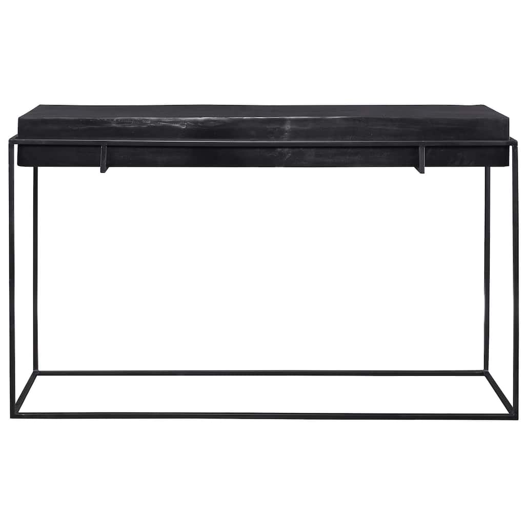 Aluminum Topped Rectangular Console Table - 55.25