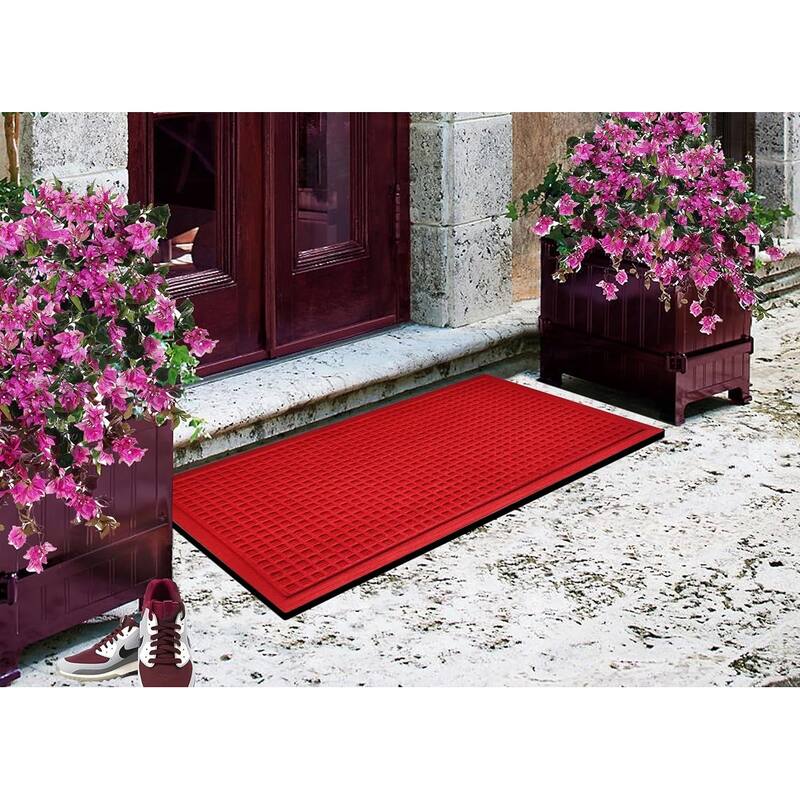 A1HC New All Weather Superior Dirt and Moisture Absorbing Polypropylene Door Mat with Non-Slip Backing for Inside Outside Use
