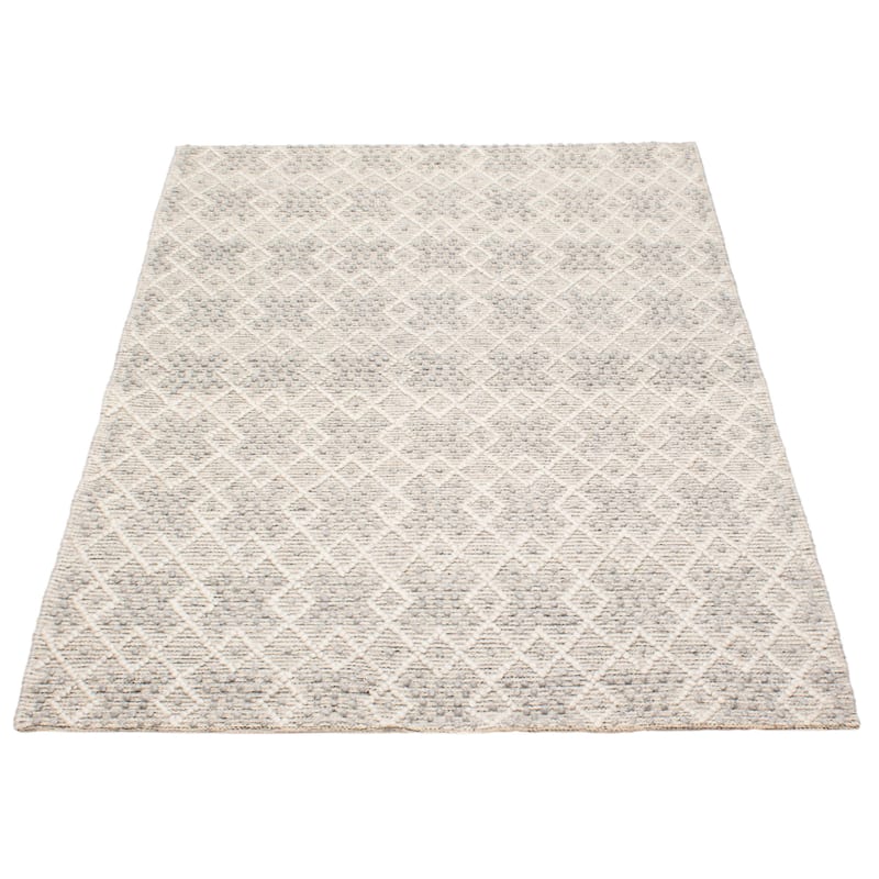 ECARPETGALLERY Braid weave Sienna Grey Wool Rug - 5'3 x 7'9