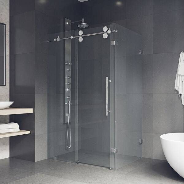 Shop Vigo 36 X 48 Frameless Clear Shower Enclosure Overstock 4803958